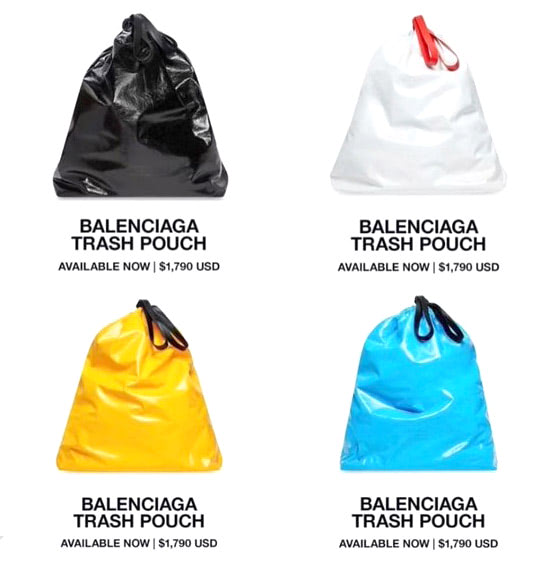 Balenciaga's 'trash pouch' 