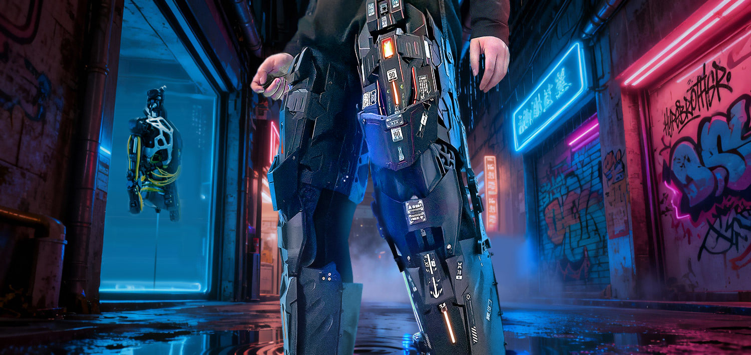 Cyberpunk Leg Armor