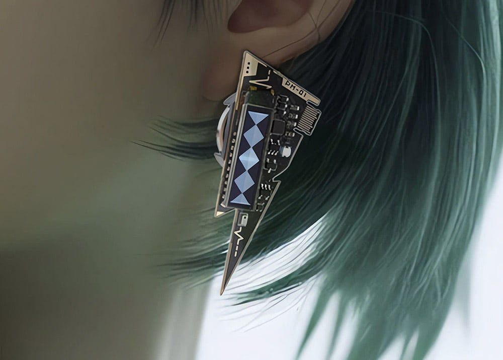 LCD Earring Jewelry Activated by Music