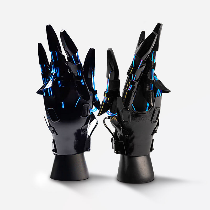Cyberpunk Gloves with Neon Light
