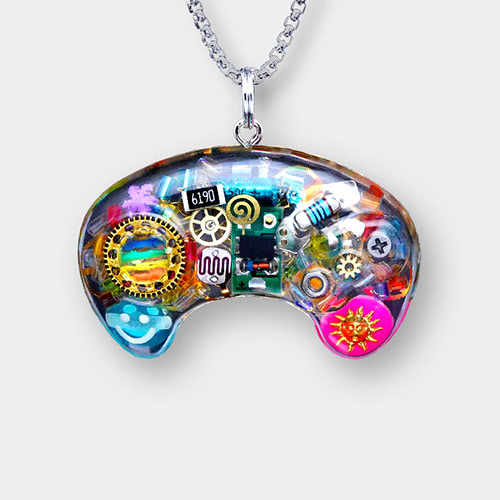 Cyberpunk Gamepad Controller Necklace