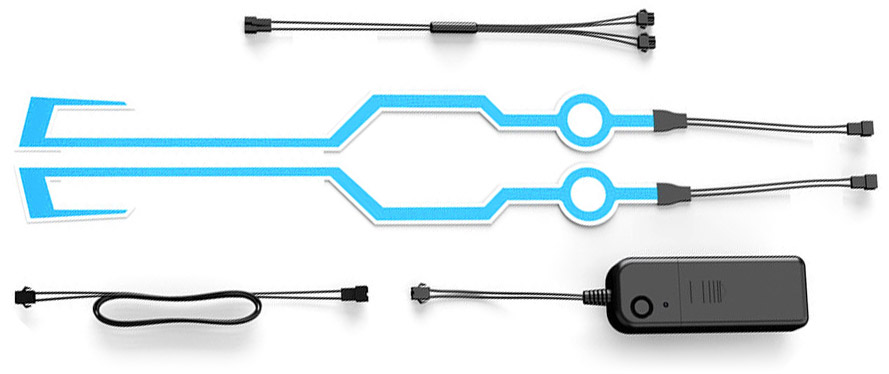 EL Luminous Bar for Cyberpunk Kedlar Mask