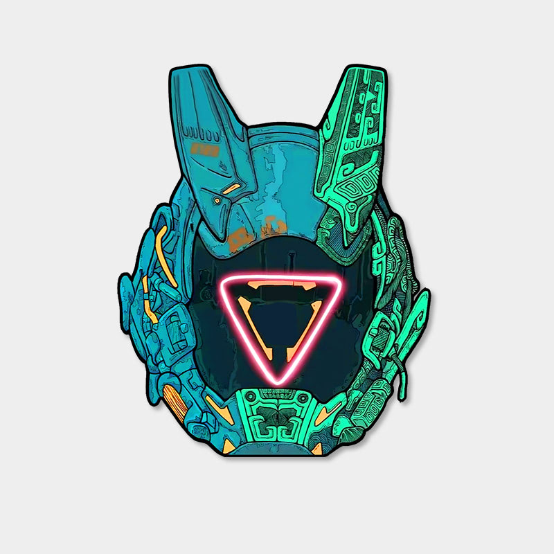 Cyberpunk Helmet Sticker
