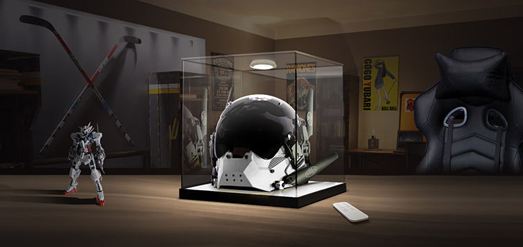 Illuminated Display Case for Cyberpunk Mask