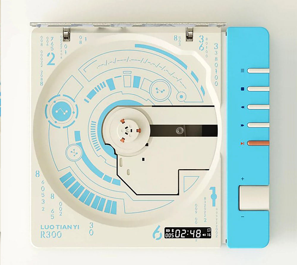 R300 CD player high-quality portable Bluetooth (wooden/white/fruit