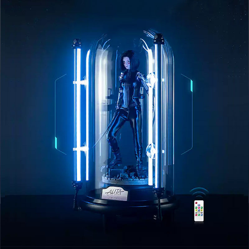 Illuminated display case for model figure toys