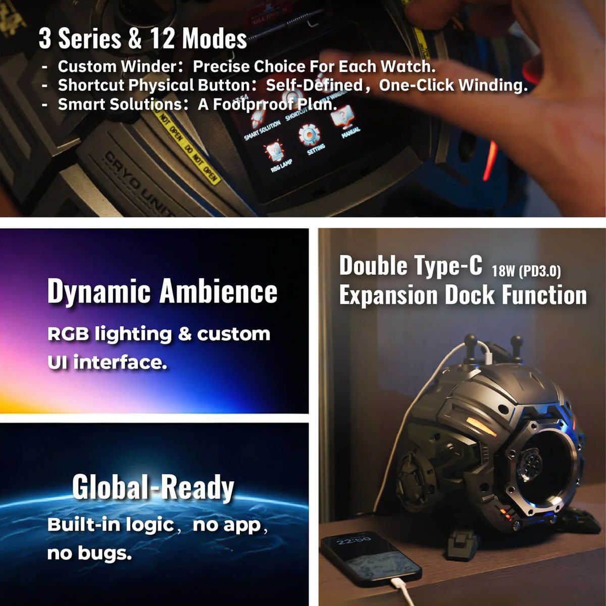 Mecha Watch Winder Robot