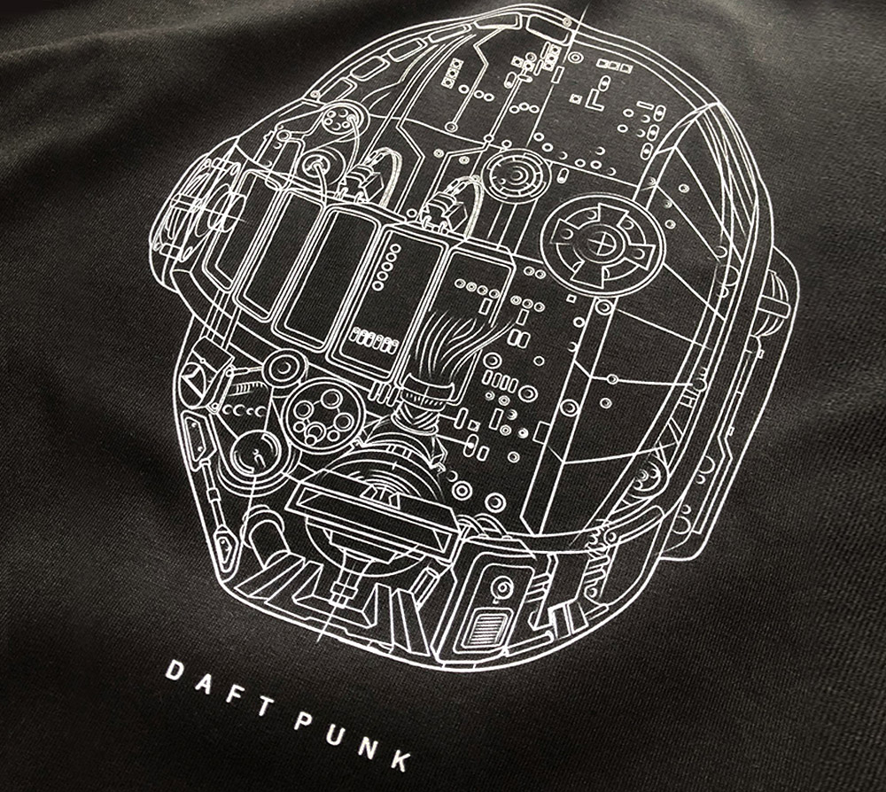 Daft Punk Tshirt Thomas Bangalter Helmet Print