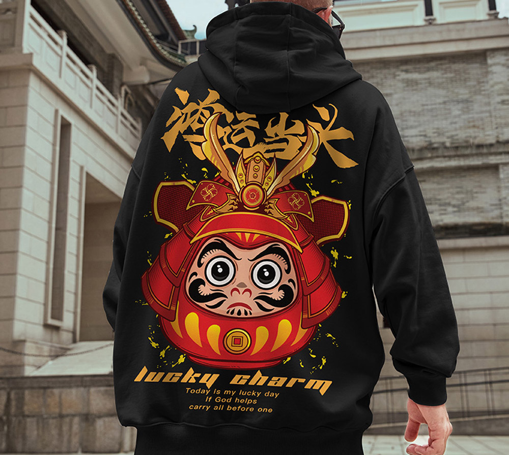 Daruma Hoodie – Daruma Print Hoodie