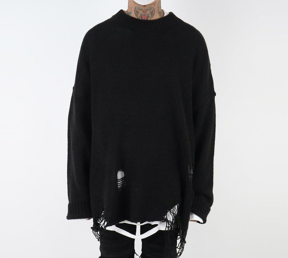 Destroyed Sweater - Balenciaga Style Trash Sweater with Aesthetics