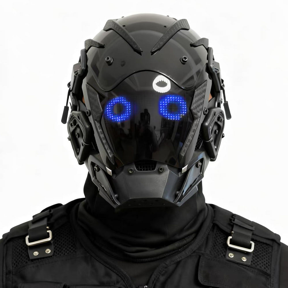 Cyberpunk Mask with Flexible LED Screen