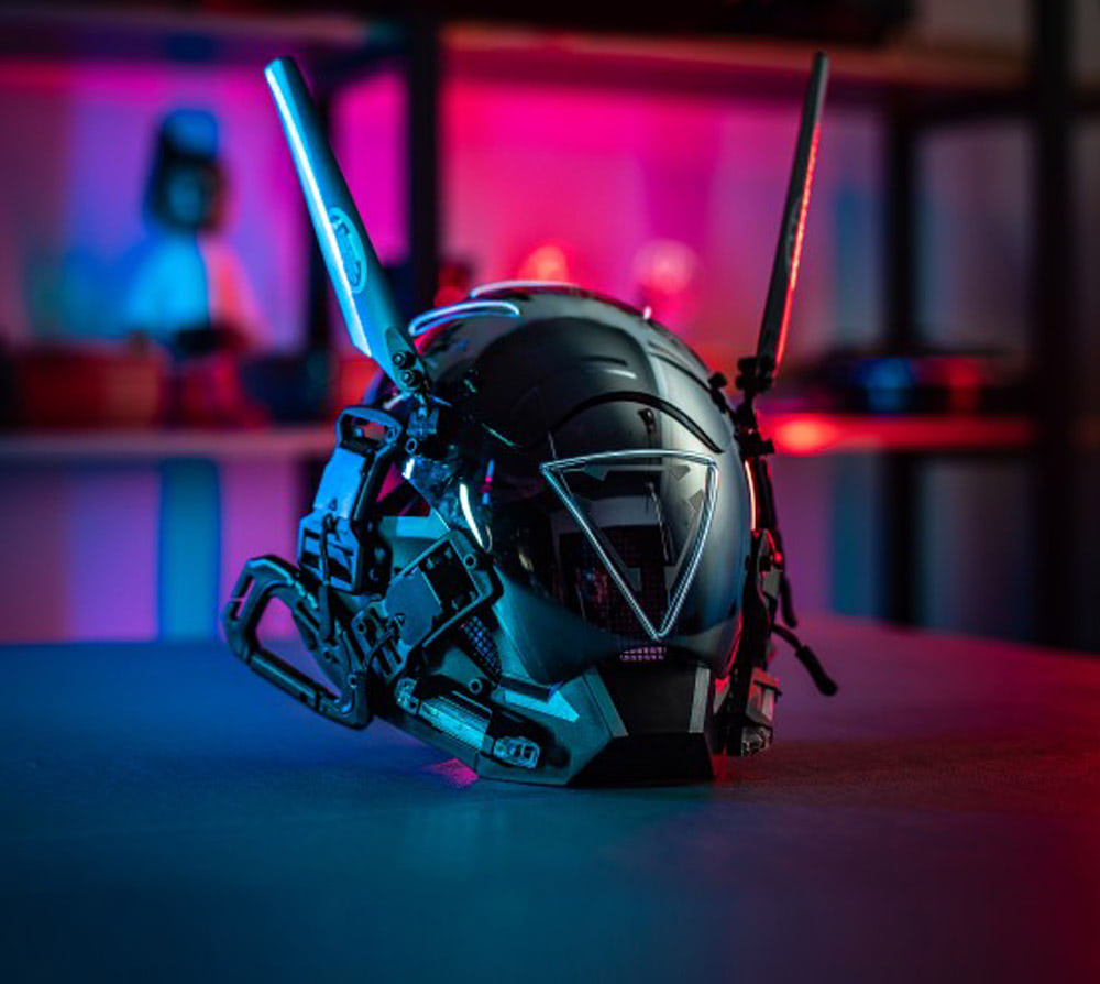Cyberpunk Mask with LED Neon