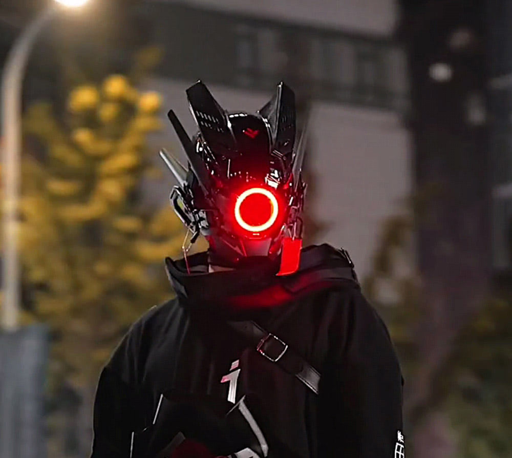 Helmet Mask with Radial RGB LED