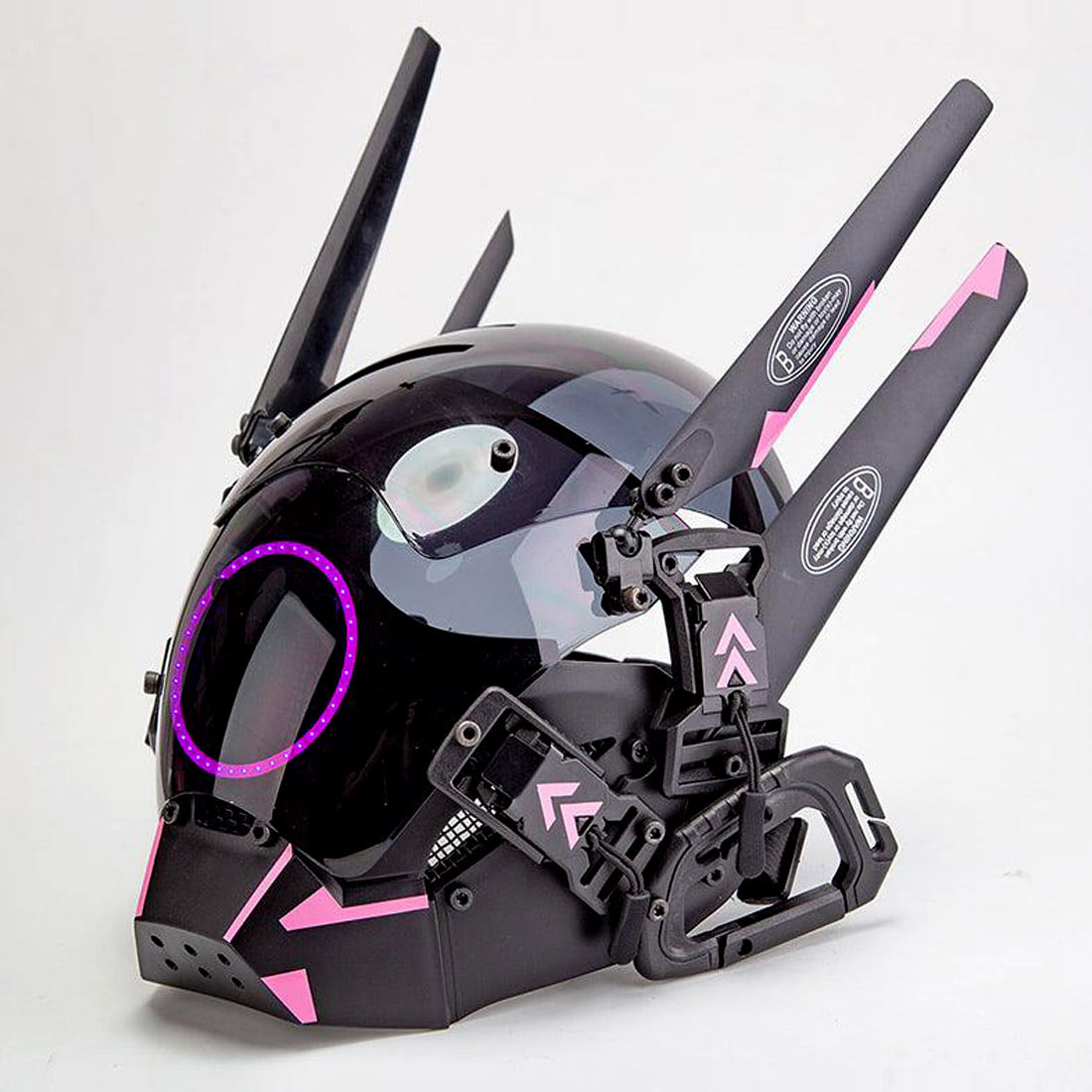 Cyberpunk Helmet with Radial LED
