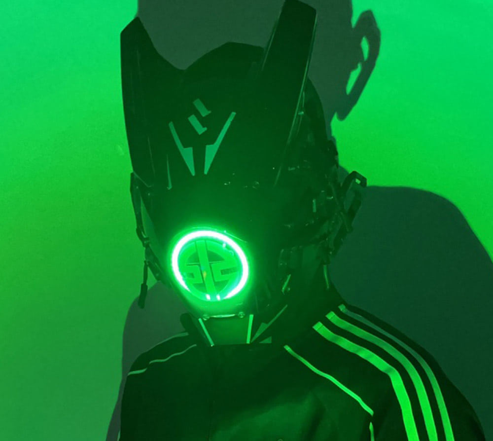 Cyberpunk Mask with Radial LED