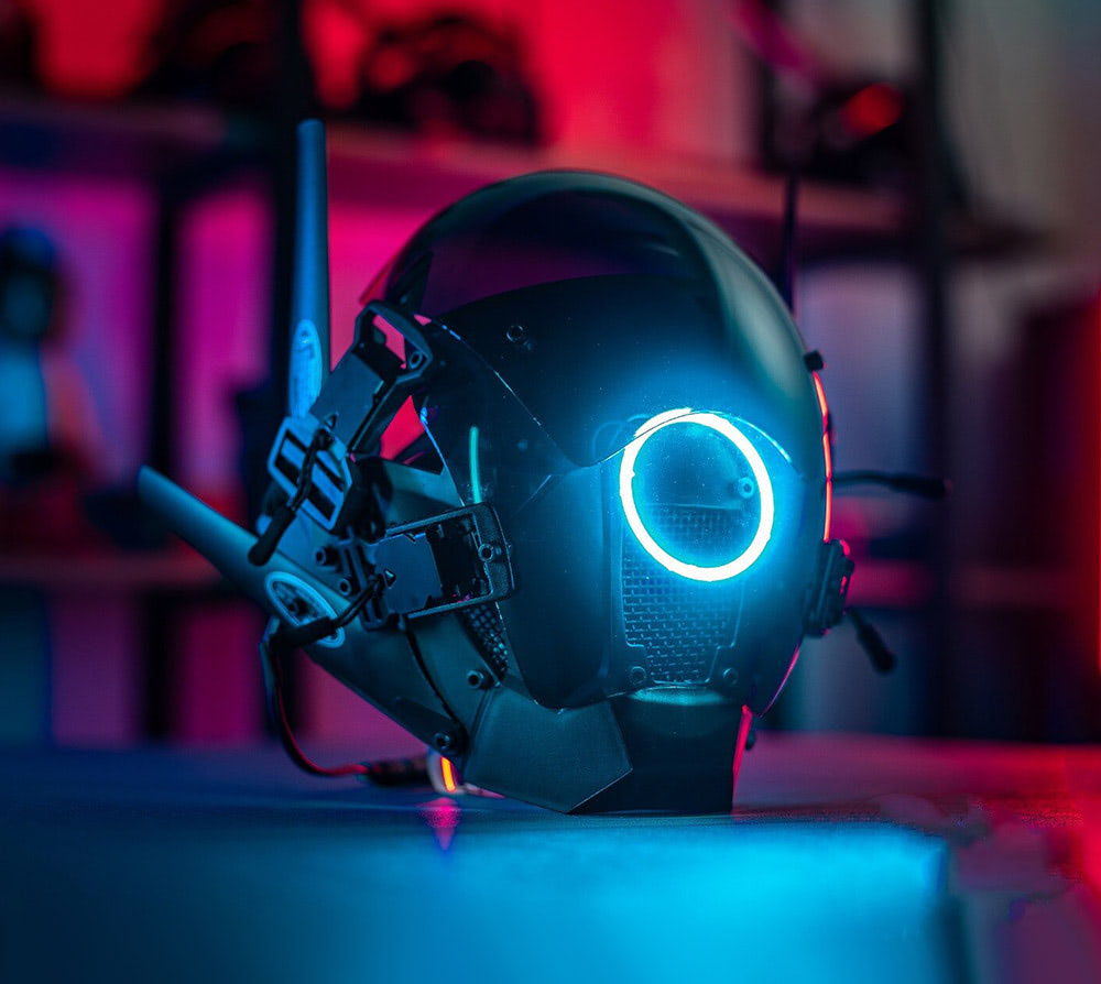 Cyberpunk Mask with RGB Circular LED