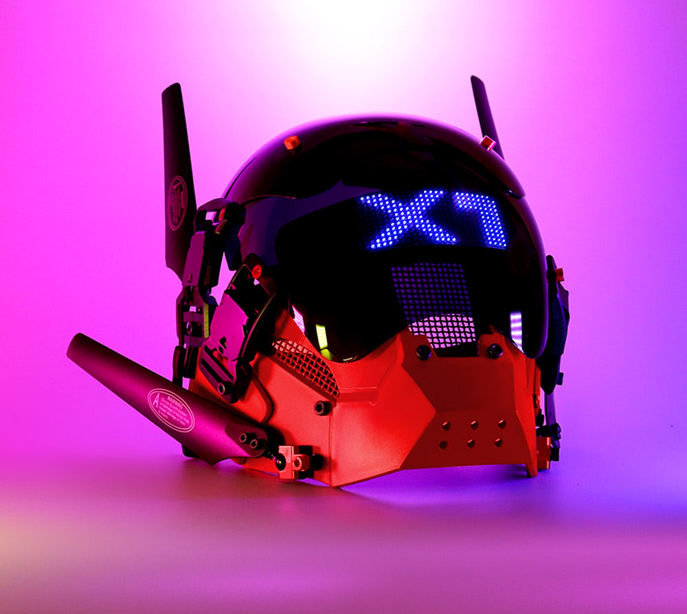 Cyberpunk Mask with Flexible LED Screen