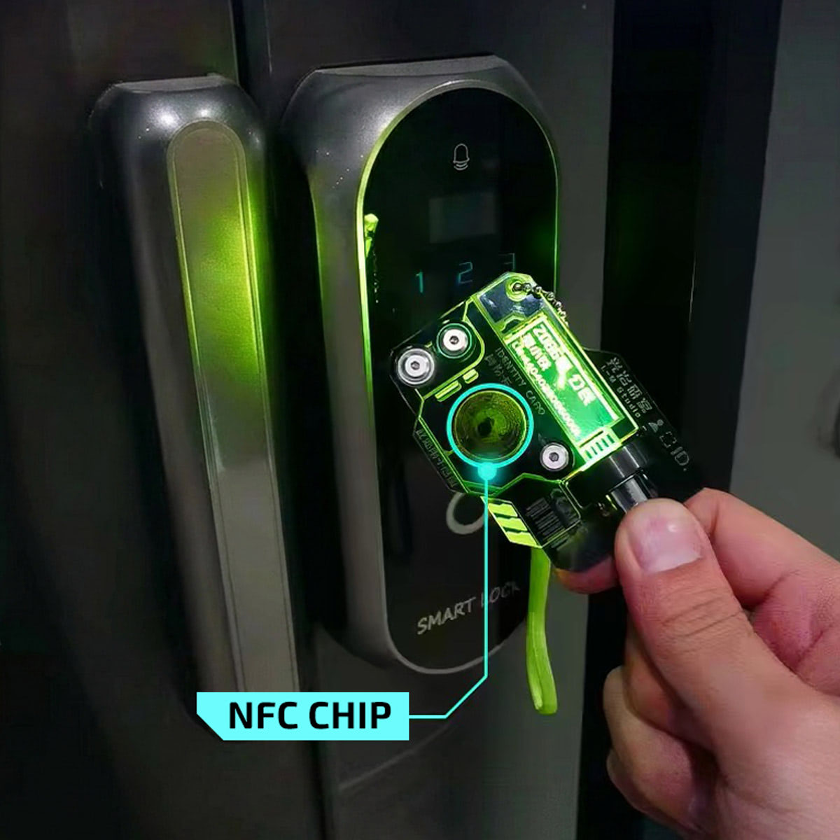 Cyberpunk NFC Keychain