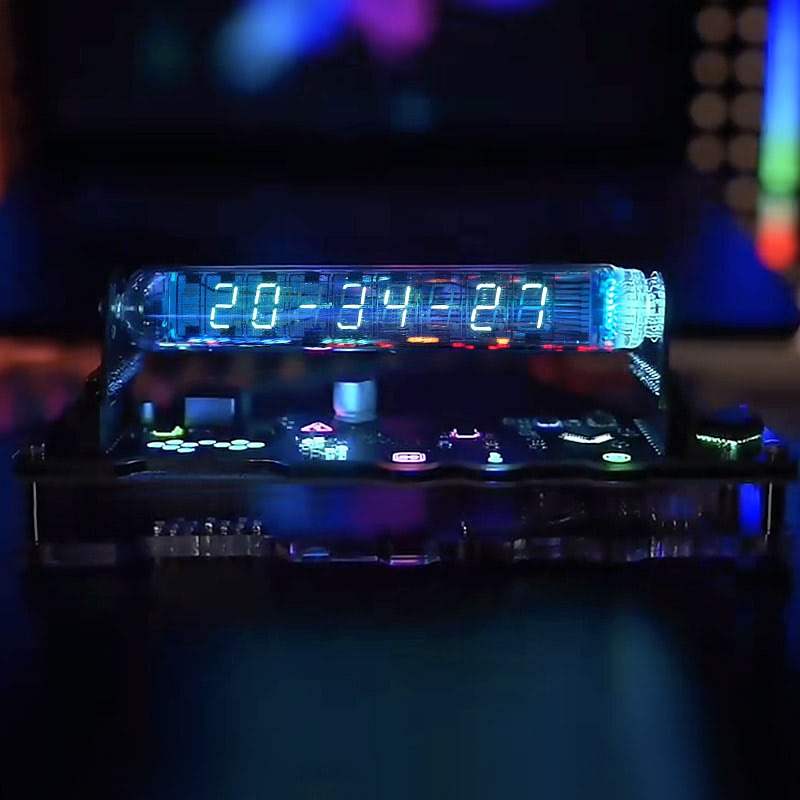 Cyberpunk Vacuum Tube Clock Display