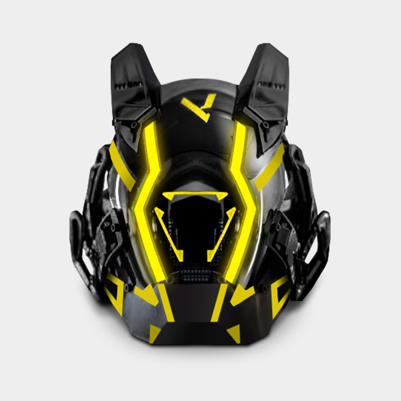 Cyberpunk Mask with Luminous (EL) and LED Strips