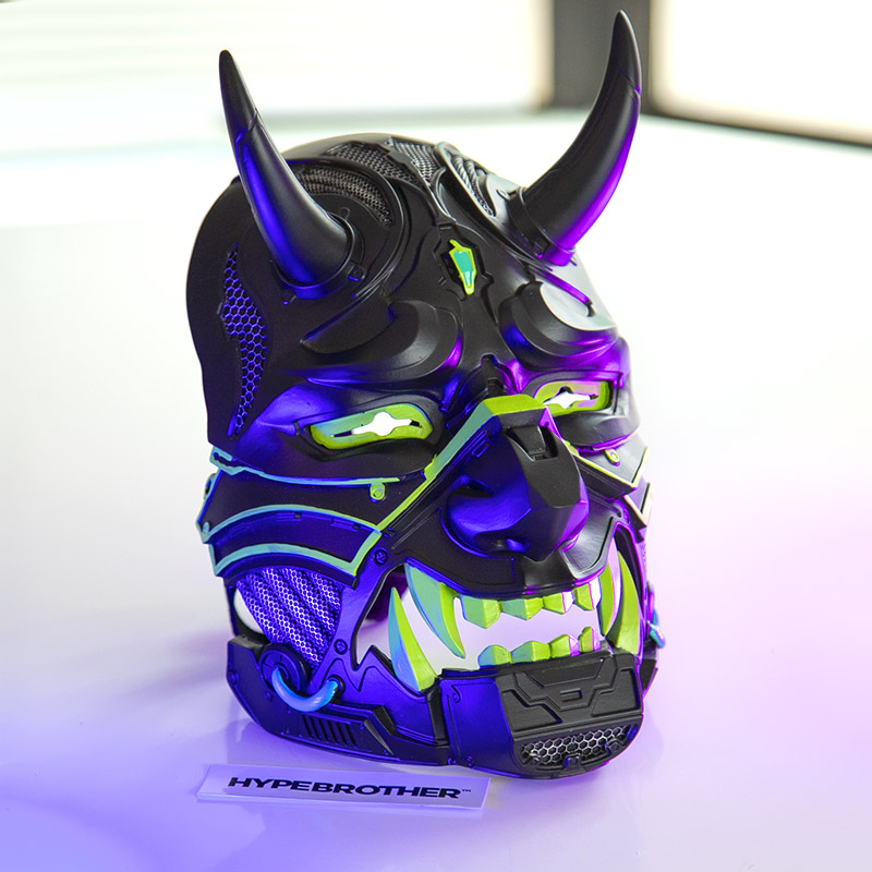 Mezza maschera modulare personalizzabile Cyberpunk Hannya 