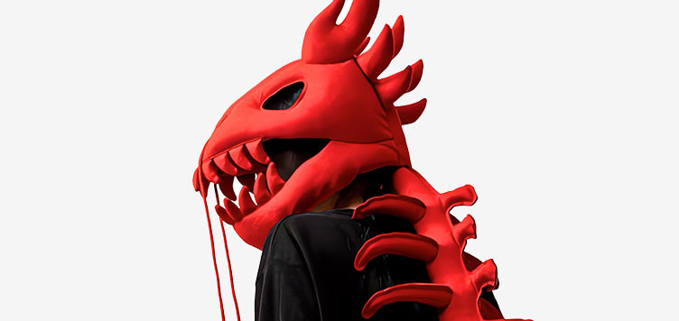 Dinosaur Exoskeleton Head Mask