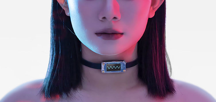 LCD Necklace Cyberpunk Collar