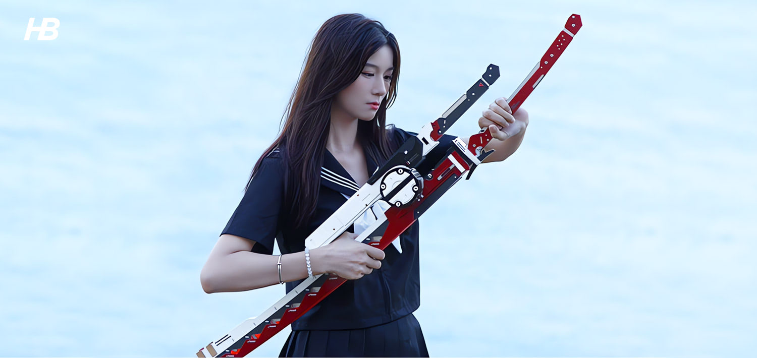Lucia Crimson Weave Sword - Punishing Gray Luminous Katana