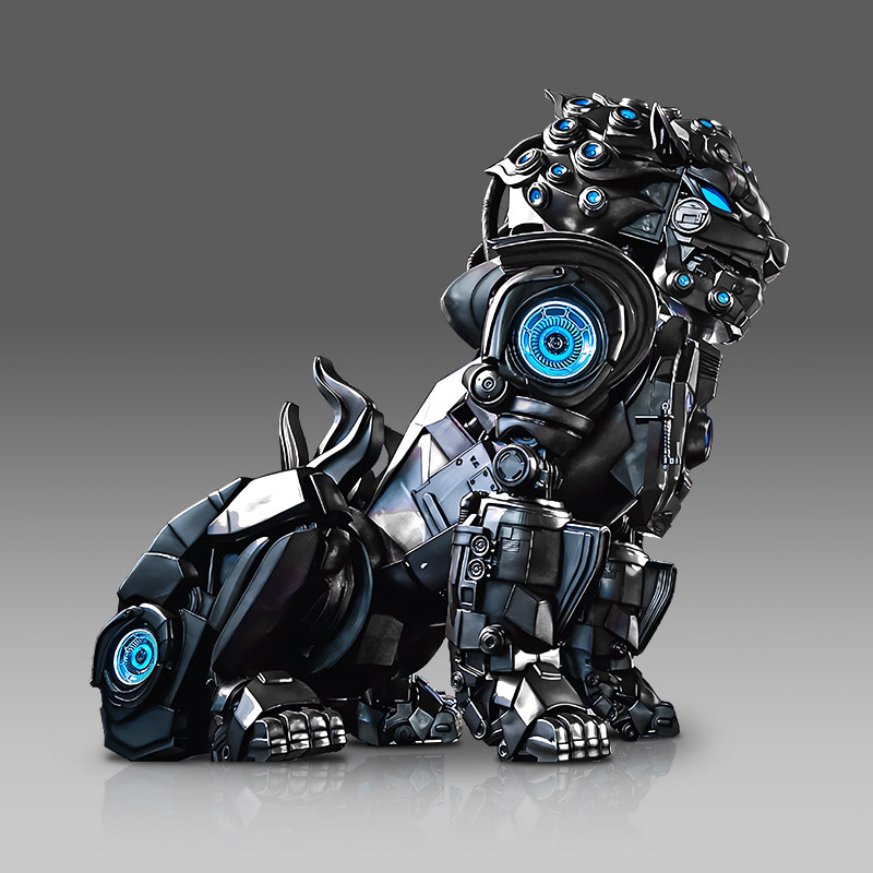 Cyberpunk Lion 