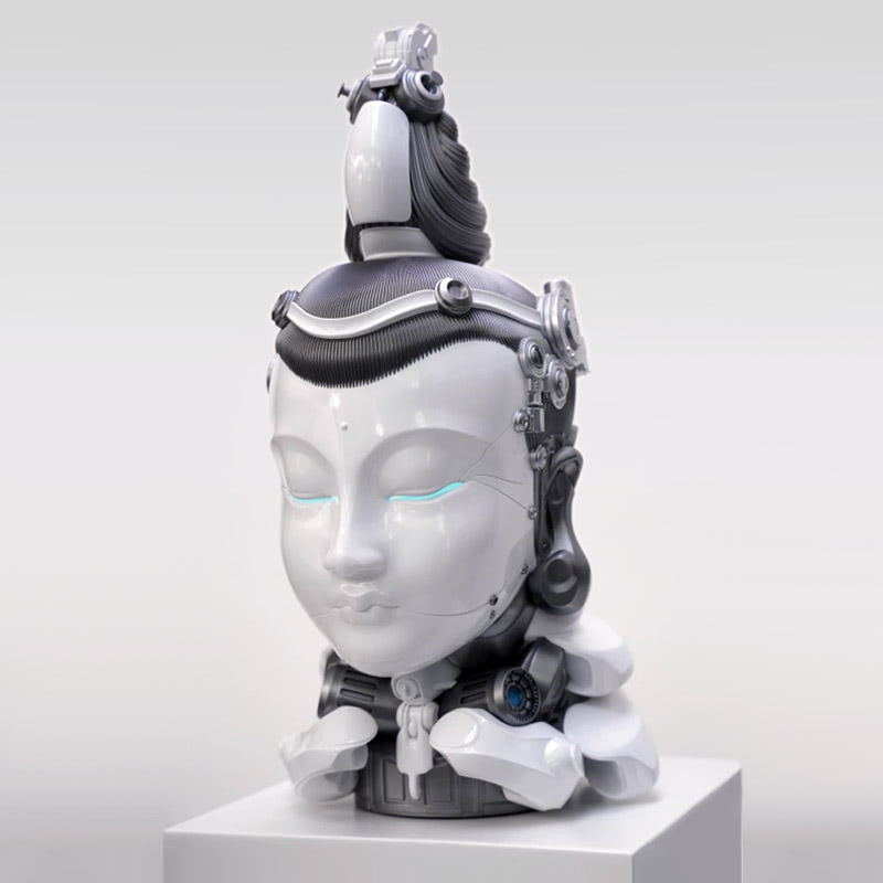 Cyberpunk Buddha RGB Light Effect Sculpture